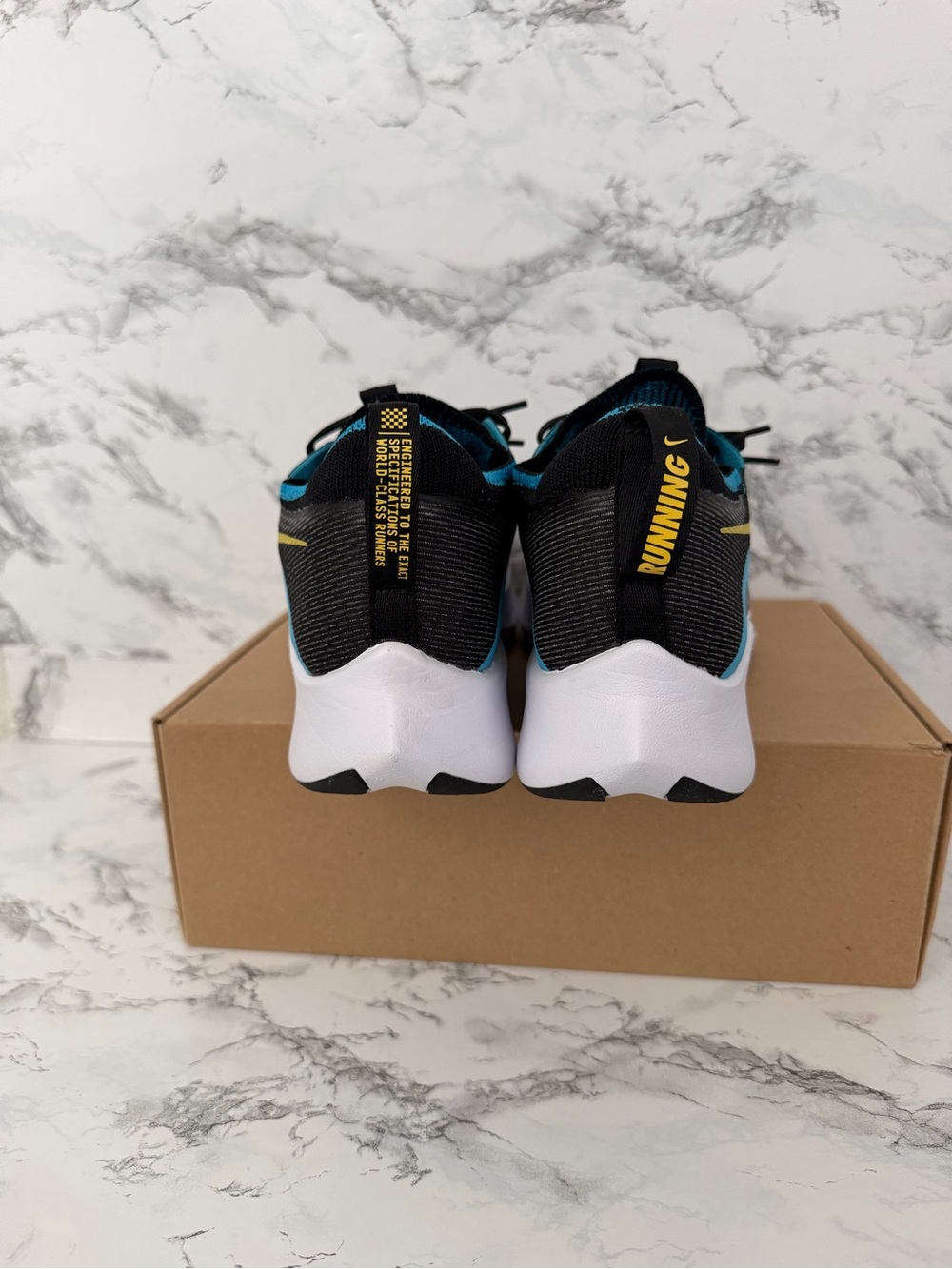 Nike Zoom Fly 4 Black Chlorine Blue Running Athletic Shoes CT2392 Men’s Sizes - Picture 6 of 9